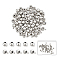 60Pcs Brass Crimp Beads, Long-Lasting Plated, Round, Platinum, 5x3.5x3.5mm, Hole: 0.9mm