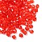Faceted Bicone Transparent Acrylic Beads, Dyed, Red, 6mm, Hole: 1mm, about 5800pcs/500g