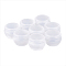 BENECREAT 24 Pack 10G/10ML White Frosted Container Jars with Inner Liner for Makeup, Creams, Cosmetic Beauty Product Samples