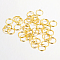 Iron Open Jump Rings, Nickel Free, Golden, 10x1.0mm, 18 Gauge, Inner Diameter: 8mm, about 5600pcs/1000g