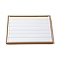 Imitation Leather Jewelry Ring Organizer Display Trays, Rectangle, White, 20x30x3cm
