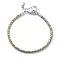 Polyester Cord Braided Bracelet Makings, with Stainless Steel Claw Lobster Clasps, Brass Findings, Long-Lasting Plated, Lime, 7-3/8 inch(18.8cm)