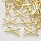 Alloy Pendants, Bowknot, Light Gold, 10x23x6mm, Hole: 1.2mm