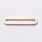 PVD Vacuum Plating 304 Stainless Steel Linking Rings for Jewelry Making, Manual Polishing, Rectangle, Rose Gold, 3x13x1mm, Inner Diameter: 1x11mm