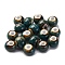 Handmade Porcelain Beads, Round, Dark Slate Gray, 6~7x5~6mm, Hole: 2mm