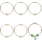 6Pcs Brass European Style Bangle Making, Platinum, Inner Diameter: 62mm