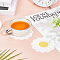 2Pcs PVC Coaster, Cup Mats, Daisy, White, 96x95x5mm