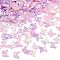 Pearlized ABS Plastic Imitation Pearl Beads, Butterfly, Two Tone, Plum, 10x11x3mm, Hole: 1.6mm, about 3333pcs/500g