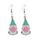 Easter Acrylic Dangle Earrings, Platinum, Rabbit, 55x15mm