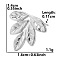 Non-Tarnish Fashion Leaf 304 Stainless Steel Stud Earrings for Women, Minimalist Style Ear Studs Jewelry, Stainless Steel Color