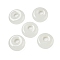 Natural White Jade Donut/Pi Disc Charms, 14~14.5x4mm, Hole: 4mm