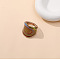 Dunhuang Style Glass Finger Rings, Colorful, Inner Diameter: 18mm