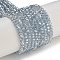 Electroplate Glass Beads Strands, Pearl Luster Plated, Faceted, Bicone, Light Sky Blue, 4x4x3mm, Hole: 1mm, about 149pcs/strand, 12.2~12.6''(31~32cm)