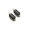 Natural Obsidian Pendants, with Stainless Steel Finding, Column, 15x6mm