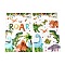 50Pcs 2 Styles Dinosaur Printed Plastic Gift Storage Tote Bags, Party Favor Bags with Die-Cut Handles, Rectangle, Mixed Color, 25x16.5x0.01cm, about 25pcs/style