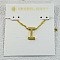 Brass Initial Pendant Necklaces for Women, Golden, Letter I, 15.75 inch(40cm)
