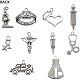 PandaHall 120pcs Antique Silver Medical Nurse Charms Stethoscope Syringe Nurse Cap Hat Charms for Jewelry Making Crafting Findings Accessory for DIY Necklace Bracelet PALLOY-PH0013-16AS-5