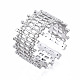 304 anello per polsino aperto avvolgente in acciaio inossidabile RJEW-T023-29P-3