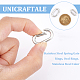 Unicraftale 2 pz 2 stili 304 anelli a molla in acciaio inossidabile STAS-UN0048-35-2