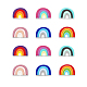 CHGCRAFT 12Pcs 6Colors Rainbow Silicone Beads Rainbow Silicone Loose Spacer Beads Charms for DIY Necklace Bracelet Earrings Keychain Crafts Jewelry Making SIL-CA0001-61-1