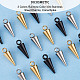 DICOSMETIC 42Pcs 3 Colors Spike Charms Stainless Steel Cone Charms Spike Beads Pendants Golden Rainbow Color Small Oval Charms Geometry Charms for Jewelry Making DIY Craft STAS-DC0010-46-4
