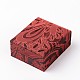 Boîtes à pendentifs en soie brodée rectangle chinoiserie OBOX-F002-34-1