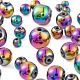 340pcs 4 tailles de perles d'hématite synthétique non magnétiques G-LS0001-55-4