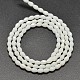 Imitation Jade Faceted Teardrop Glass Beads Strands EGLA-J132-B03-2