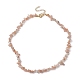 Collier de perles en pierre de soleil naturelle NJEW-JN04616-05-4