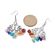 Natural Mixed Gemstone Chips Chandelier Earrings EJEW-JE05418-02-2