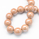 Perles rondes en porcelaine manuelles PORC-S489-10mm-13-2