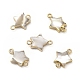 Natural Trochus Shell Connector Charms PEAR-P004-53KCG-1