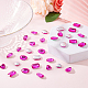 FINGERINSPIRE 64 Pcs 4 Shapes Pointed Back Rhinestone 18mm Glass Rhinestones Gems Fuchsia Rectangle/Teardrop/Heart/Oval Jewels Embelishments with Silver Plated Back Crystals Stones for Jewelry Making RGLA-FG0001-12-6