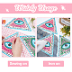 HOBBIESAY 3 Colors Sequin Bling Eye Patches 203-204mm Triangle Eye Iron on Patch Cartoon Motif Applique Embroidery Garment Accessory DIY Sewing Accessories for Hoodies T-Shirt Jeans Jackets DIY-HY0001-06-5