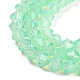 Hebras de perlas de vidrio transparentes pintadas para hornear DGLA-F029-J4mm-05-4