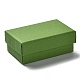 厚紙のジュエリーセットボックス  内部のスポンジ  長方形  ライムグリーン  8.1x5.05x3.2cm CBOX-C016-03D-01-1
