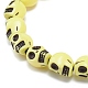 Set di braccialetti elastici con perline di teschio in plastica a 9 colori per bambini BJEW-JB08901-5