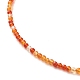 Colliers de perles de cornaline naturelle pour femmes NJEW-JN03789-02-4