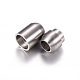 304 Stainless Steel Magnetic Clasps with Glue-in Ends STAS-O114-001P-3