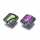 Rack Plating Rainbow Color Alloy Beads PALLOY-S180-359-2