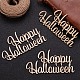 Mot joyeux halloween ornements de découpes en bois vierges WOOD-L010-01-6