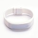 Vogue conduit rectangle silicium lumière montres-bracelets électroniques X-WACH-F007-08H-1