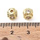 Brass Micro Pave Cubic Zirconia Beads KK-A189-15G-2