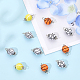 CHGCRAFT 100Pcs 4 Styles Acrylic Round Ball Connector Charms FIND-CA0006-45-5