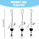 Acrylic & Alloy Charm & Brass Bead Mobile Straps HJEW-AB00180-7