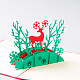 3d merry christmas pop up cartes de voeux de cerf noël DIY-N0001-126R-3