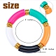 Set di braccialetti elastici con perline acriliche a tubo curvo color caramello per le donne BJEW-SW00015-3