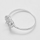925 Sterling Silber Finger Zirkonia Ring Komponenten STER-A070-050-3