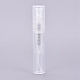 ポリプロピレン（pp）スプレーボトル  細かいミストスプレーとダストキャップ付き  詰め替え可能な香水瓶  透明  6.55x1.2cm  容量：3ml（0.1液量オンス） MRMJ-WH0060-21-3ml-1