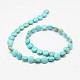 Rondes plat perles turquoise synthétique brins TURQ-I022-16x6mm-05-2